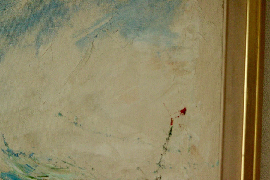 Original Swedish Seascape Oil on Canvas Painting