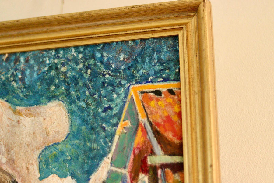 “Village Scene” by Sjöberg (attributed)