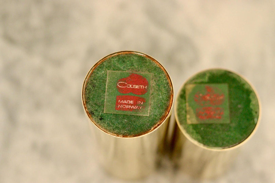 Pair of Mid-Century Norwegian Brass Candle Holders by Colseth
