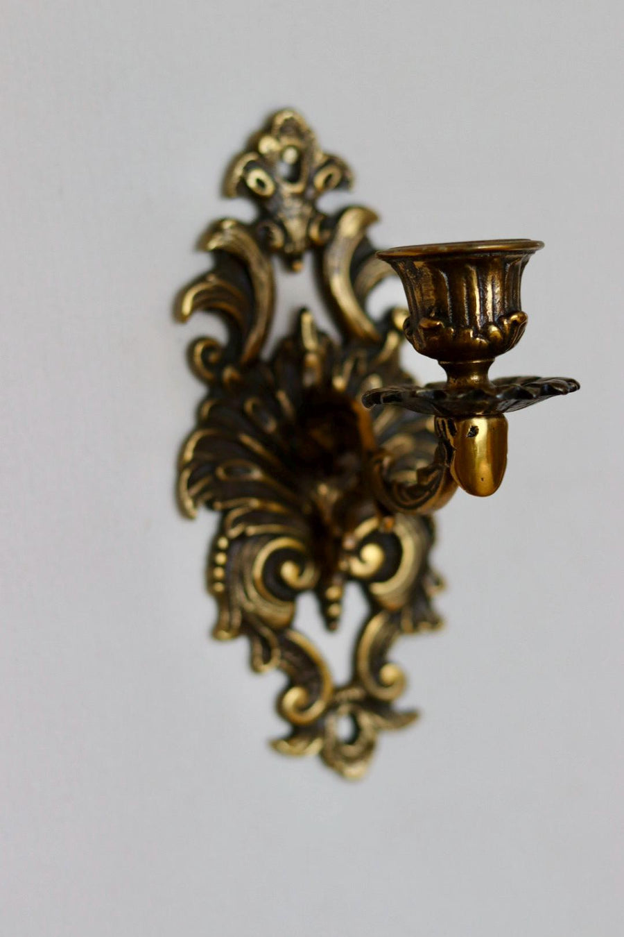Pair Of Mid Century Swedish Brass Sconces