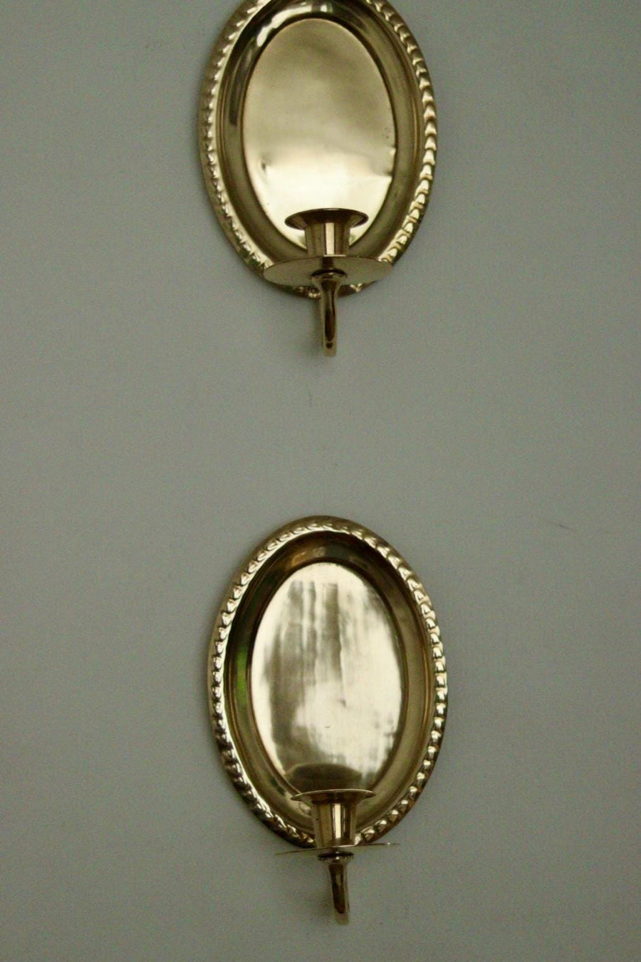 Pair of Vintage Brass Swedish Sconces