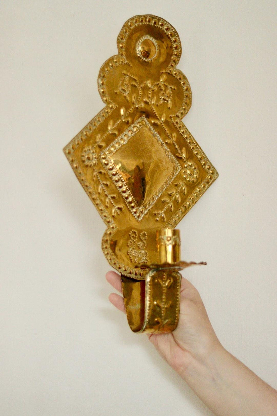 Pair Of Mid Century Swedish Brass Sconces
