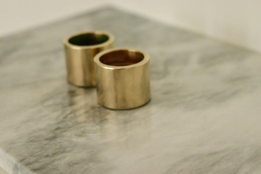 Pair of Mid-Century Swedish Brass Candle Holders