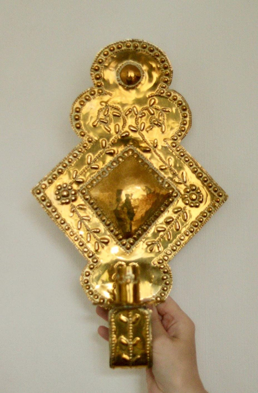 Pair Of Mid Century Swedish Brass Sconces