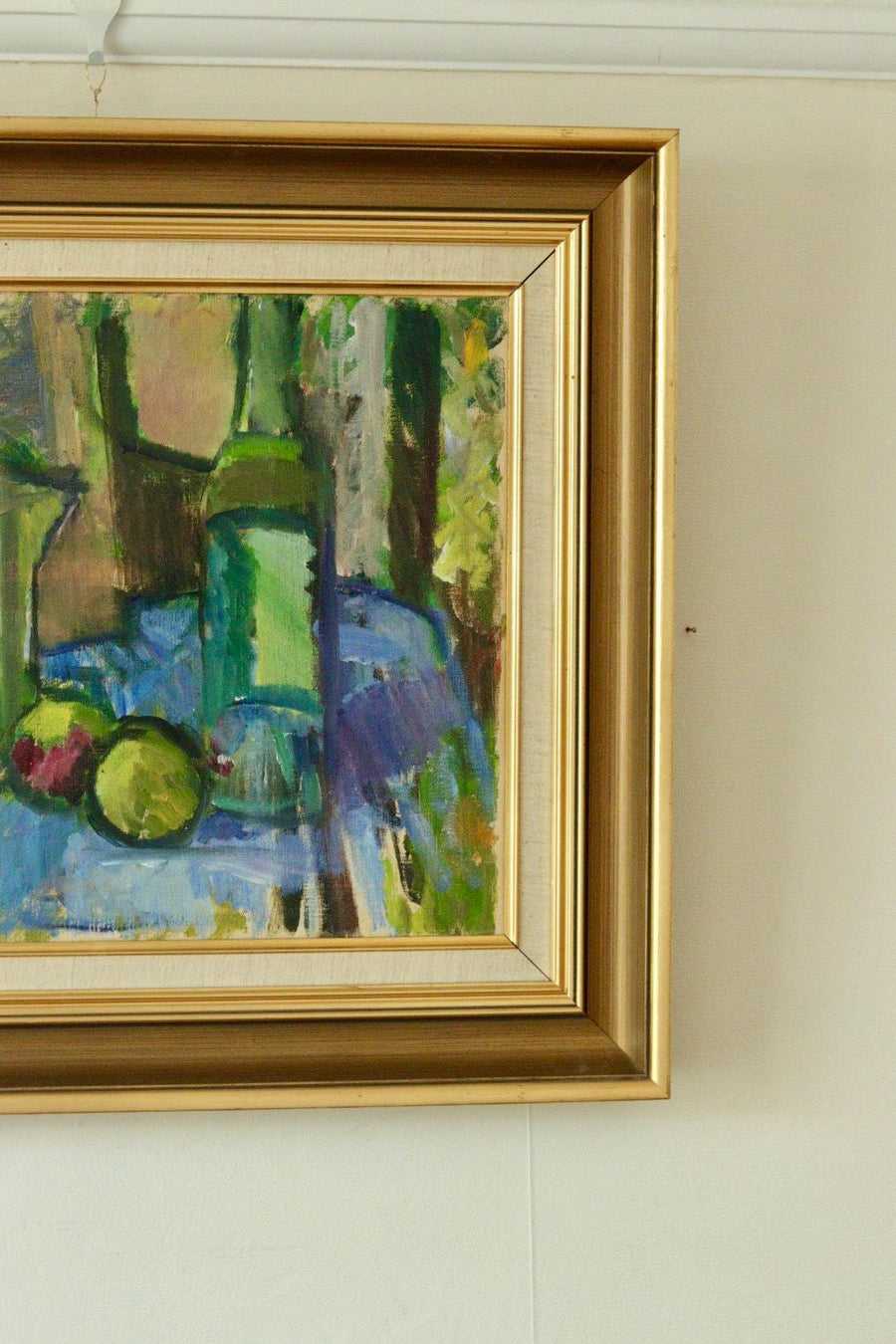 Original Mid Century Still Life on Canvas – Wilgot Olsson