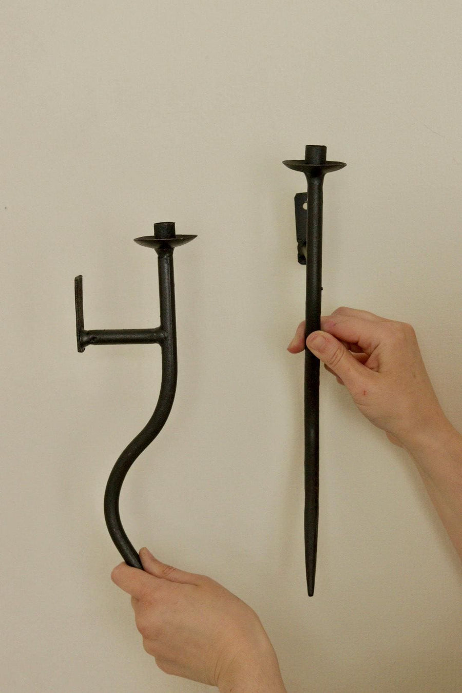 Pair of Mid-Century-Swedish Sconces with Black Coating