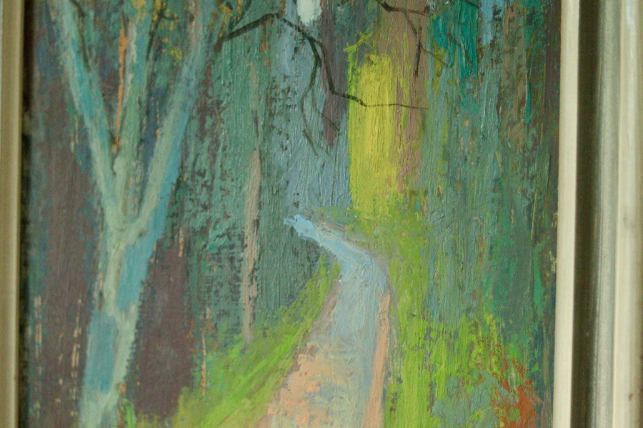 Original Mid-Century Oil on Panel – “Country Lane”