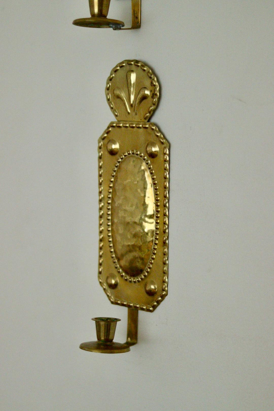 Pair of Mid Century Swedish Brass Sconces