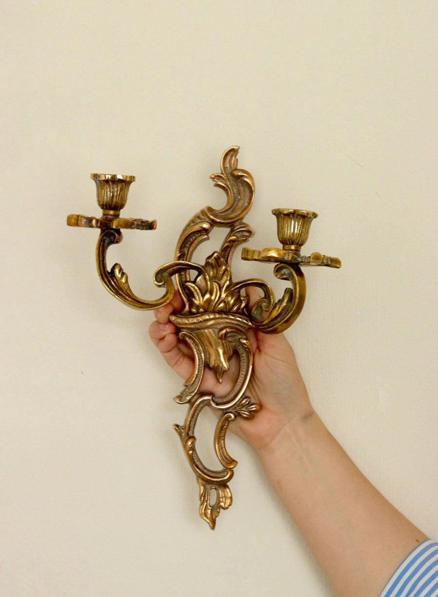 Mid Century Swedish Brass Sconces