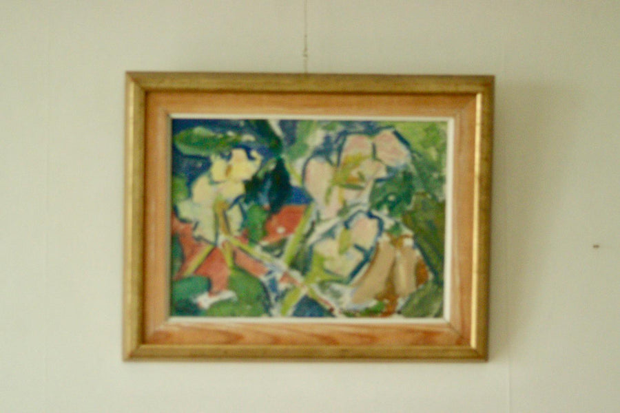 Original Swedish Oil on Panel Painting – Floral Still Life