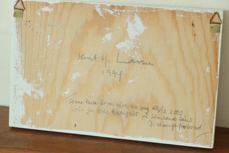 Original Abstract Painting Oil on Panel – Kurt Larsen – 1994