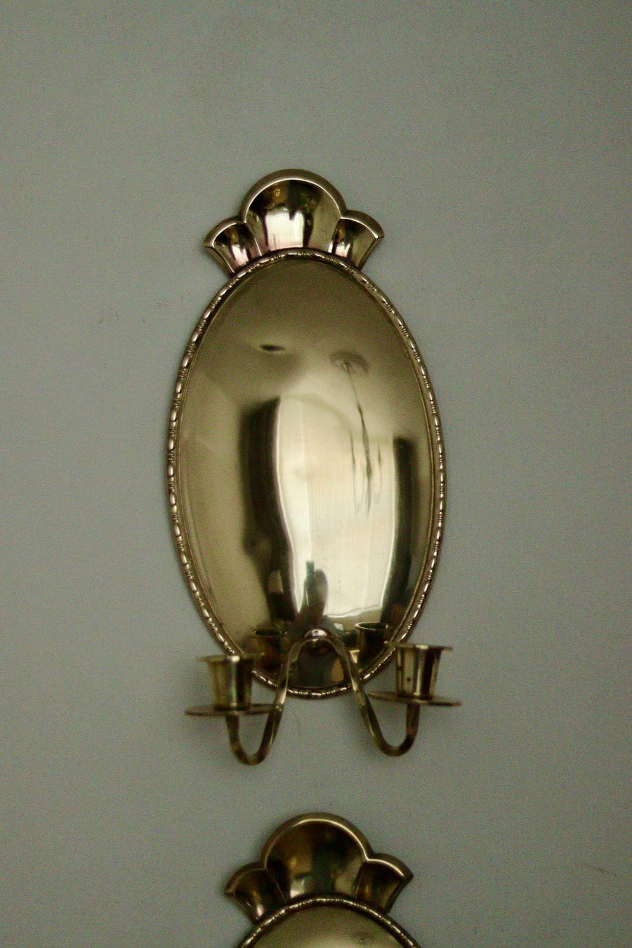 Pair of Mid Century Swedish Brass Sconces