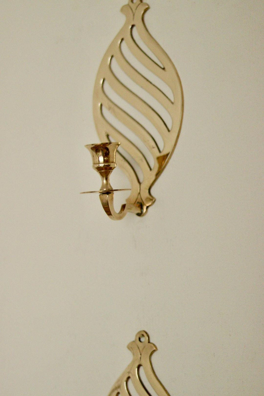 Pair of Mid Century Swedish Brass Sconces
