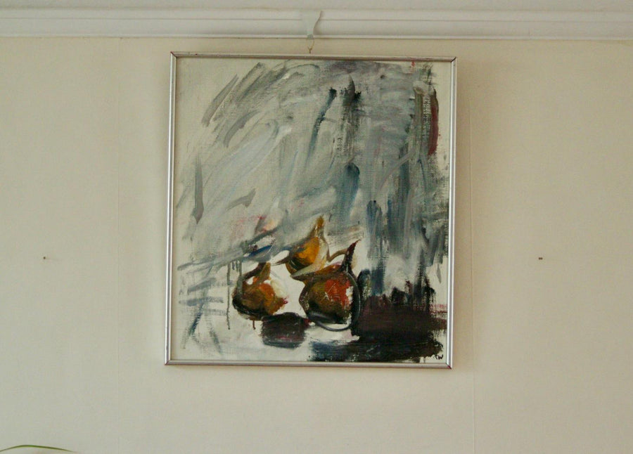 Original Mid Century Oil on Panel – “Abstract Motif”