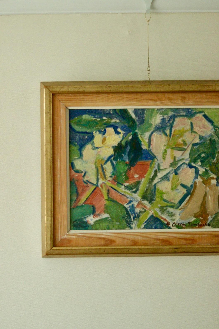 Original Swedish Oil on Panel Painting – Floral Still Life