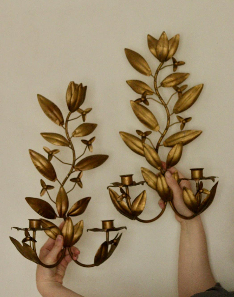 Pair Of Vintage Metal Sconces