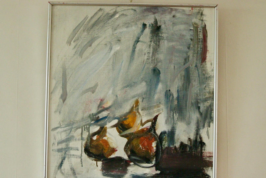 Original Mid Century Oil on Panel – “Abstract Motif”