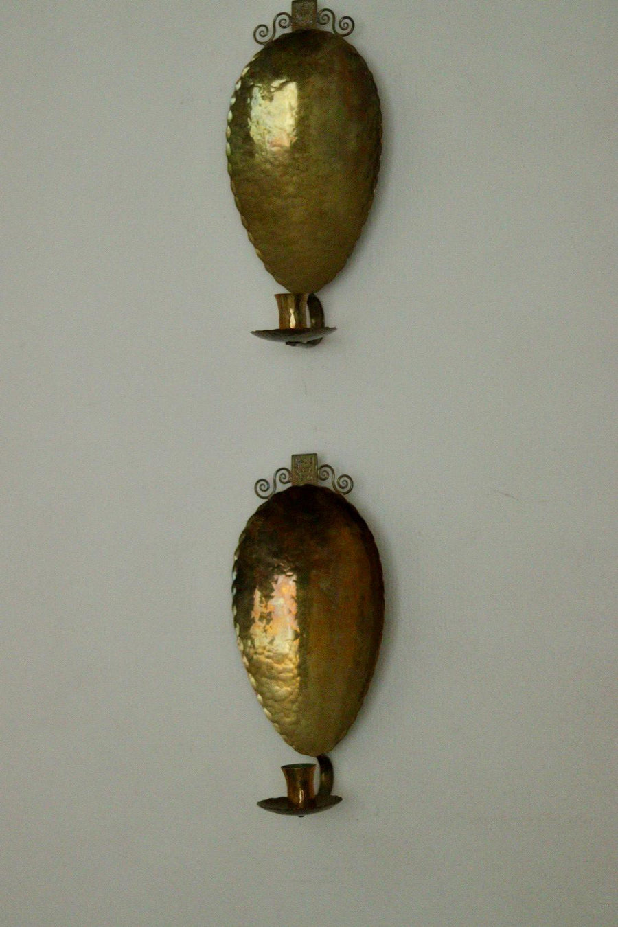 Pair of Mid Century Swedish Brass Sconces