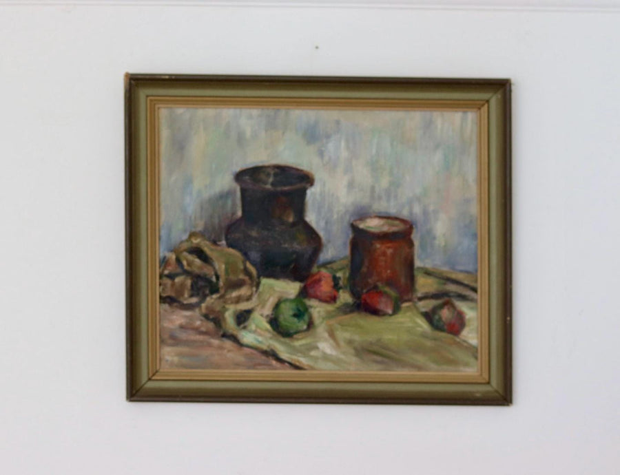 Original Swedish Oil on Panel "Still Life "