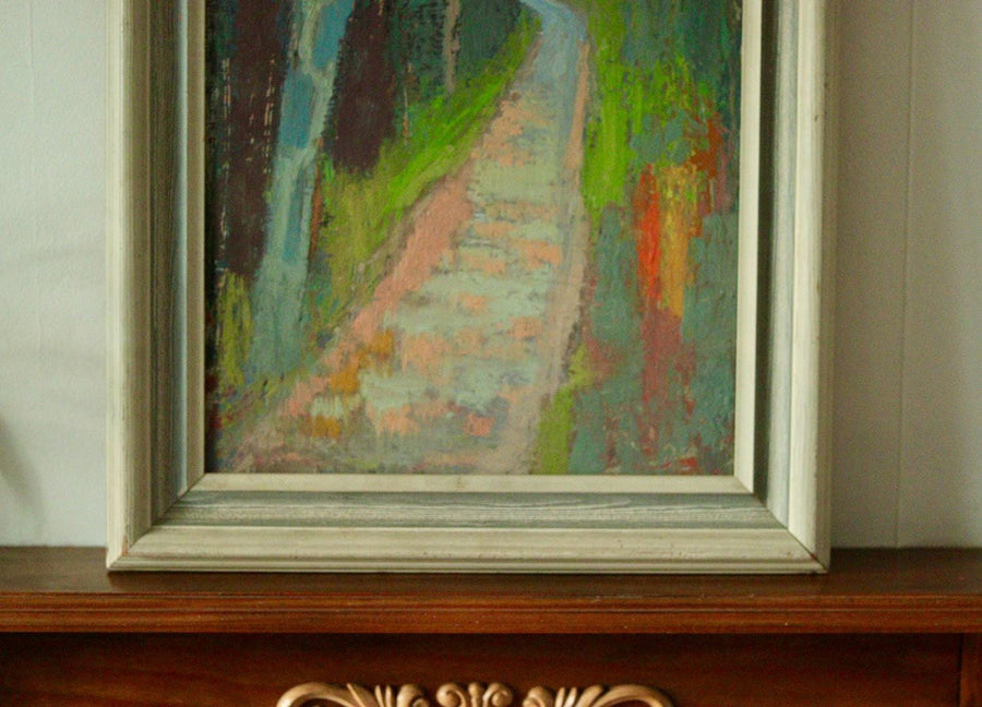 Original Mid-Century Oil on Panel – “Country Lane”