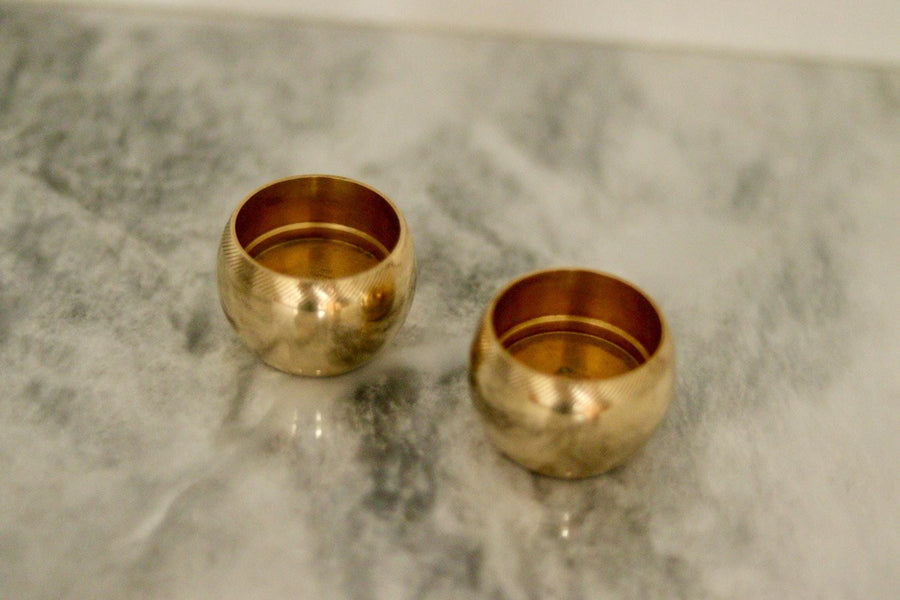 Pair of Mid-Century Swedish Brass Candle Holders by Skultuna