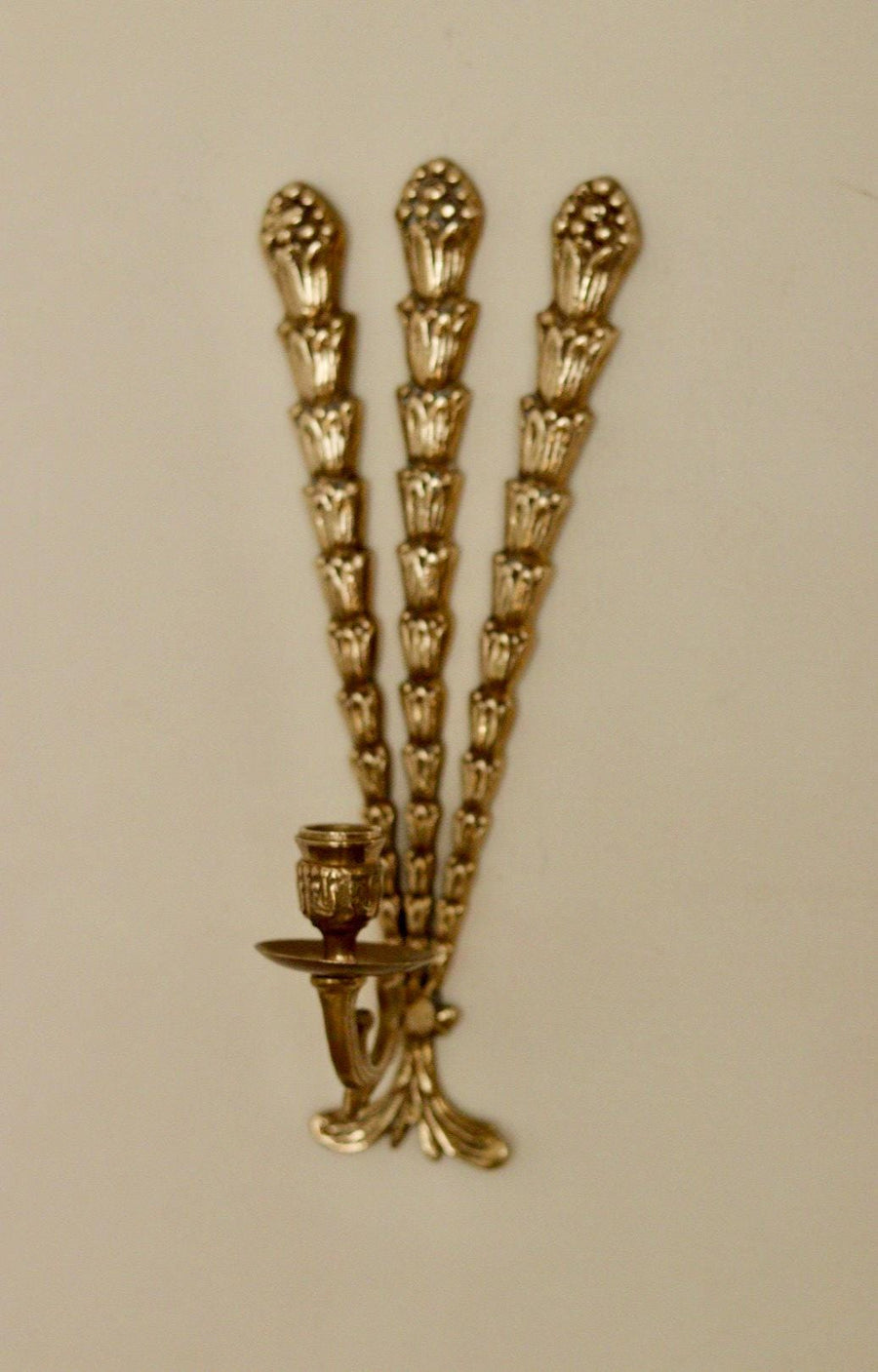 Single Mid-Century Brass Swedish Brass Sconce