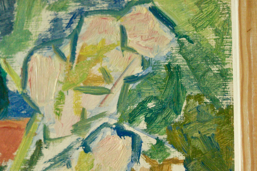Original Swedish Oil on Panel Painting – Floral Still Life