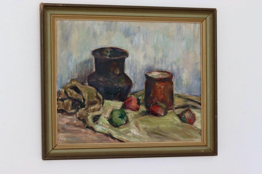Original Swedish Oil on Panel "Still Life "