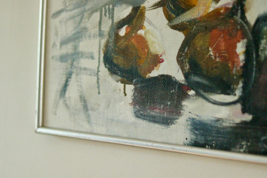 Original Mid Century Oil on Panel – “Abstract Motif”