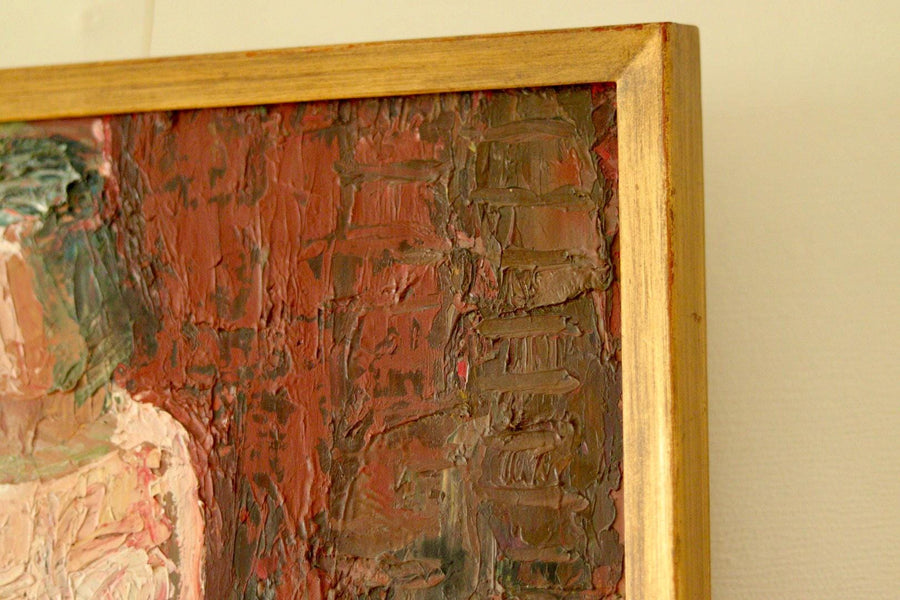 Original Swedish Oil on Panel – Standing Nude