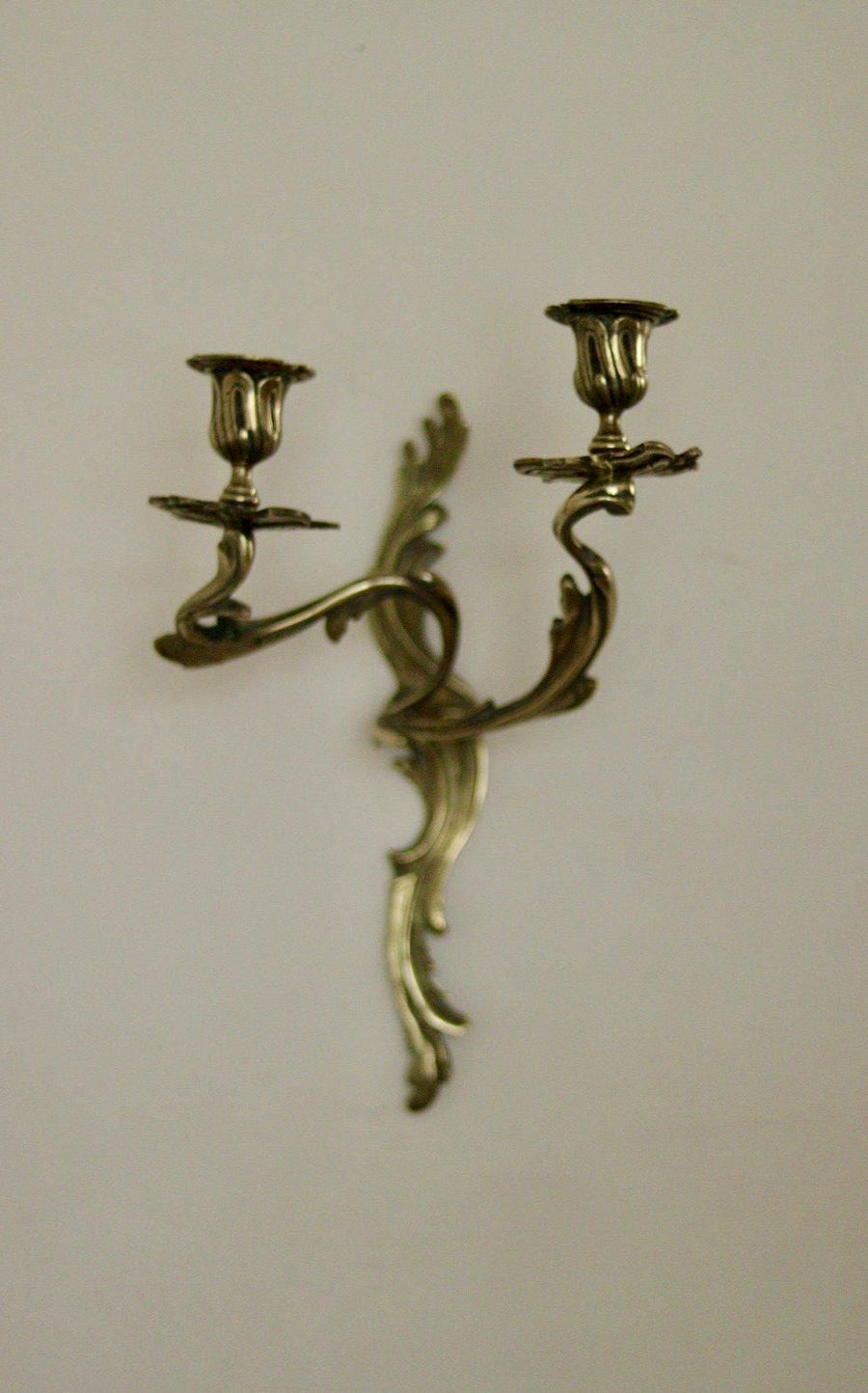 Pair of Brass  Louis XV Style French Wall Sconces