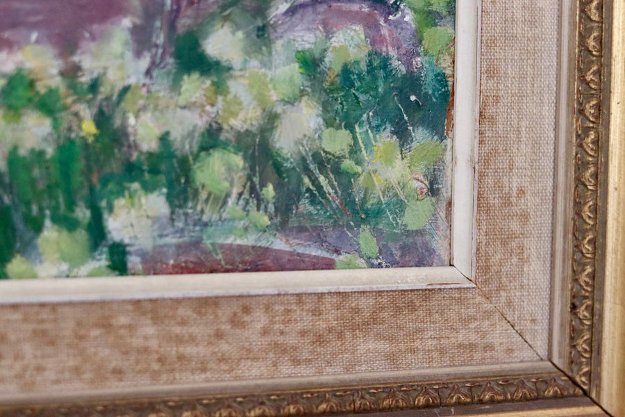 Mid-Century Oil Painting "Mountain Scene"